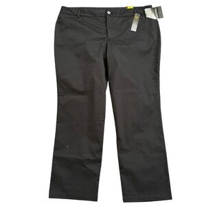 Lee Plus Size‎ 20W Black Relaxed Fit Straight Leg Mid Rise Wrinkle Free Pants